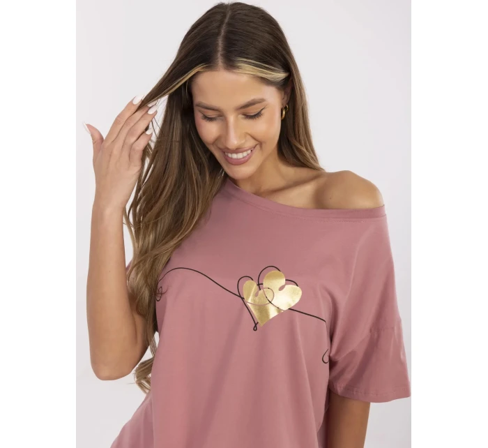 Tričko CLM TS 1017.03 tmavoružové