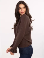 Sweter IT SW model 21480353 ciemny brązowy - FPrice Sweter IT SW model 21480353 ciemny brązowy - FPrice