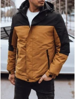 Pánska zimná bunda s kapucňou FashionStreet camel TX4898