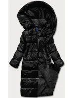 Dámska trojdielna zimná bunda matná čierna (ag8-003)