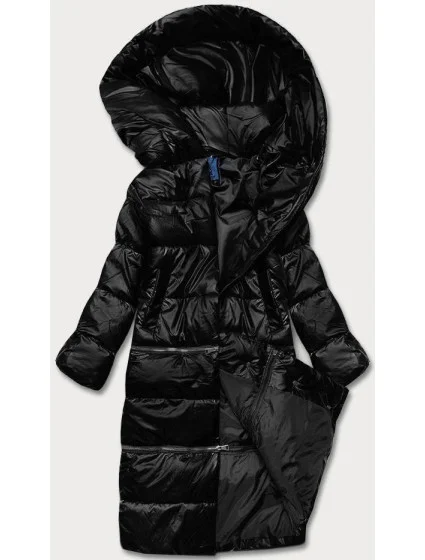 Dámska trojdielna zimná bunda matná čierna (ag8-003)