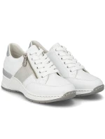 Dámské tenisky s polovičním zipem bílé model 22021873 - Rieker