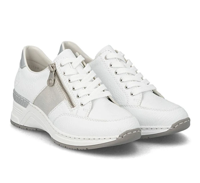 Dámské tenisky s polovičním zipem bílé model 22021873 - Rieker