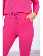 Súprava s gombíkovým výstrihom fuchsiová