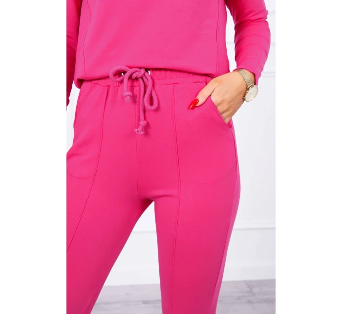 Súprava s gombíkovým výstrihom fuchsiová