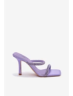 Dámské lodičky zdobené krystaly fialové Vittoria Dámské lodičky zdobené krystaly fialové Vittoria