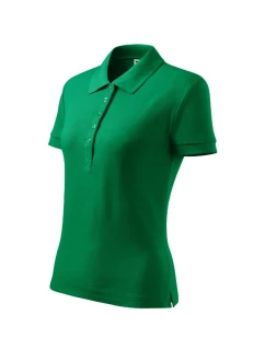 Bavlnené polo tričko Heavy stredne zelené