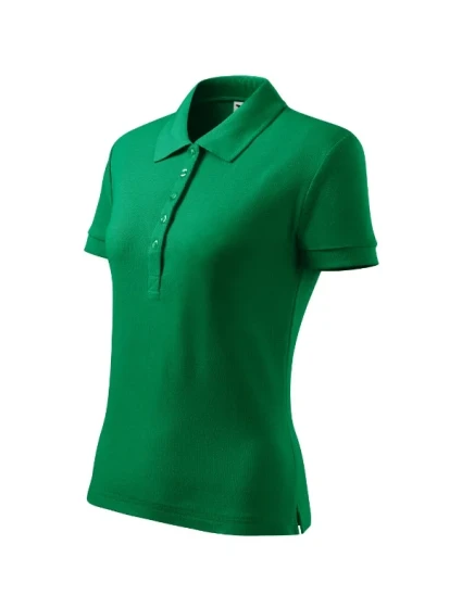 Bavlnené polo tričko Heavy stredne zelené