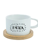 PIATOK - biely pohár na makrónky 200 ml