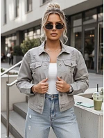 Dámská džínová bunda LANDIA sepraná šedá FashionStreet TY5684 Dámská džínová bunda LANDIA sepraná šedá FashionStreet TY5684