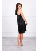 Šaty s mašlí na model 18744302 černé - K-Fashion