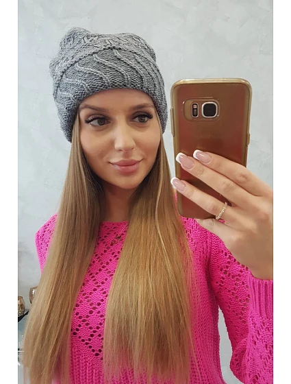 Dámská čepice Dagmara model 18751733 tmavě šedá - K-Fashion