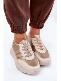 Buty Sportowe Damskie Na Platformie Vinceza 58510 Złote