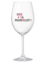DNES REGENERUJEM! - priehľadný pohár na víno 350 ml