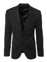 Pánske jednoradové sako čierne FashionStreet MX0635 Pánske jednoradové sako čierne FashionStreet MX0635