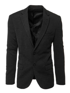 Pánske jednoradové sako čierne FashionStreet MX0635