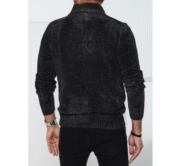 Pánsky tmavosivý sveter FashionStreet WX2237 Pánsky tmavosivý sveter FashionStreet WX2237