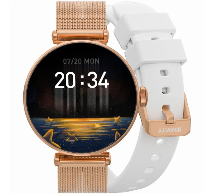 Smart hodinky Gravity Rose Gold White 2 Stripes GT26-2 Smart hodinky Gravity Rose Gold White 2 Stripes GT26-2