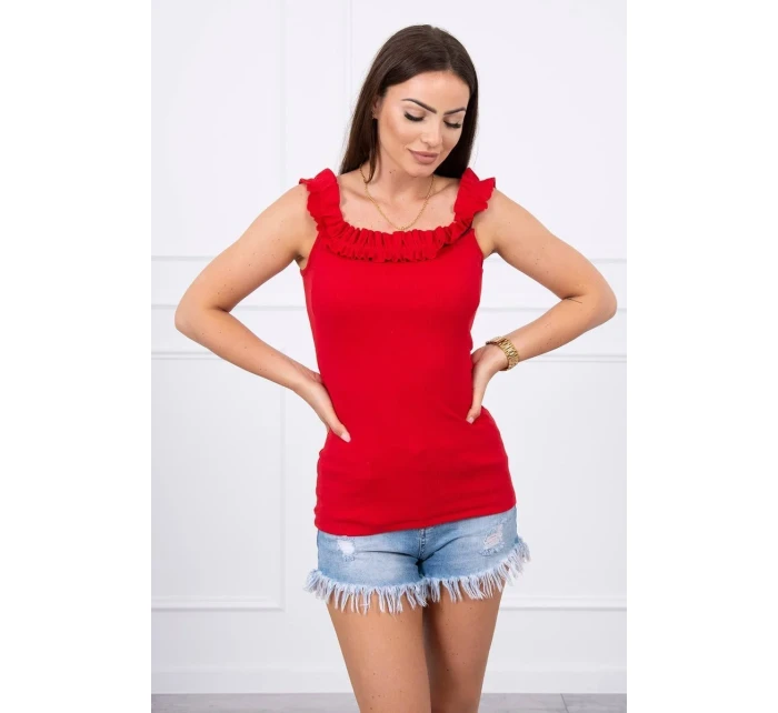 Španielska blúzka s volánikmi červená Španielska blúzka s volánikmi červená
