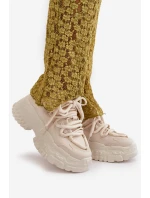 Dámské tenisky na masivní světle béžové model 21667369 - Boto