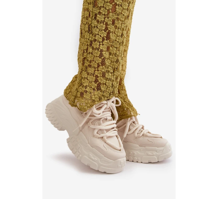 Dámské tenisky na masivní světle béžové model 21667369 - Boto