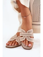 Klasické Dámské Plážové Pantofle Béžové model 21688725 - Boto