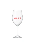 I LOVE YOU - číry pohár na víno 350 ml