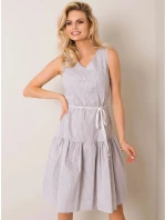 Dámské šaty LK bílá šedá  model 18439339 - FPrice