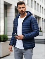 Pánská přechodná prošívaná bunda tmavě modrá Dstreet model 21968273 - FashionStreet