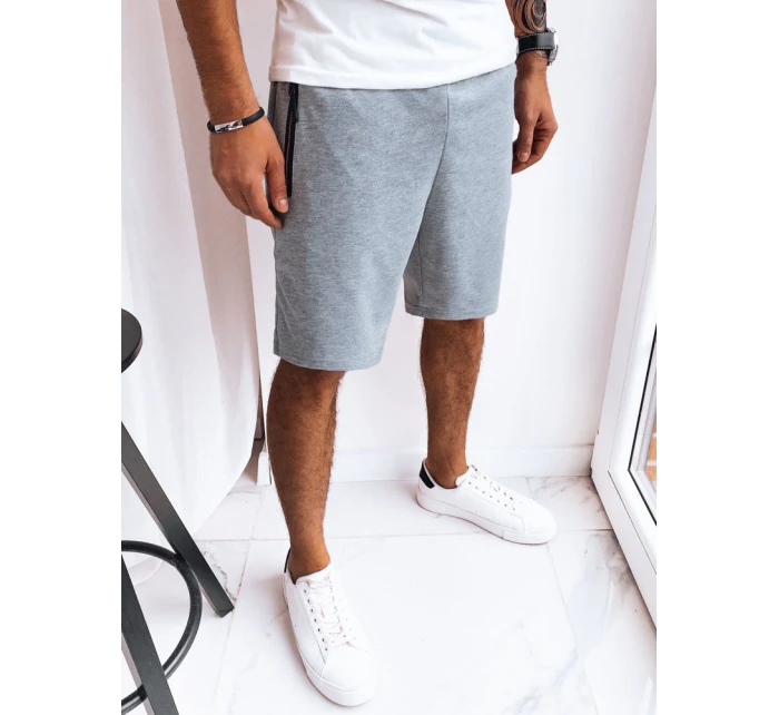 FashionStreet pánske svetlosivé teplákové šortky SX2264