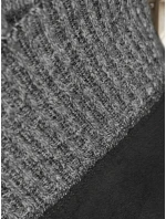 Pánsky zateplený sveter so stojacím golierom svetlo sivý FashionStreet WX2353 Pánsky zateplený sveter so stojacím golierom svetlo sivý FashionStreet WX2353