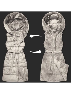 Béžová hrubší oboustranná vesta model 21310514 - MINORITY