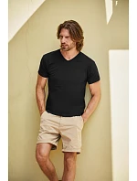 Fruit of the Loom Original V-Neck T Pánske tričko s výstrihom do V 16.1426 čierne