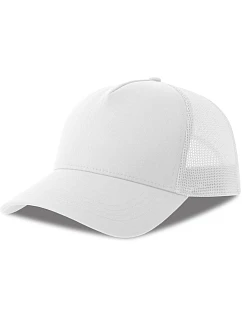 Atlantis Headwear Rapper Cotton-S 5-panelová truckerová čiapka 33.0260 biela/biela
