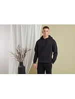 Build your Brand BY 011 Mikina s kapucňou z hrubej bavlny 56.0011 melírovaná sivá
