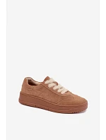 Semišové tenisky s šněrováním  Camel model 22355641 - Kobbo