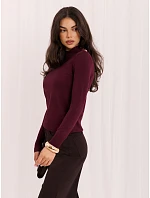 Sweter IR SW model 22401070 bordowy - FPrice Sweter IR SW model 22401070 bordowy - FPrice