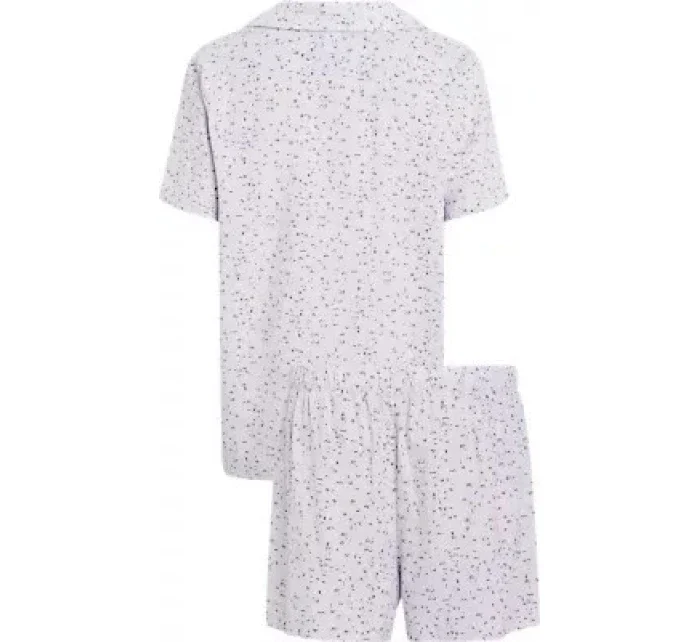 Dámske pyžamo WOVEN SHORT SET 000QS6967E LNU sv. fialová - Calvin Klein Dámske pyžamo WOVEN SHORT SET 000QS6967E LNU sv. fialová - Calvin Klein