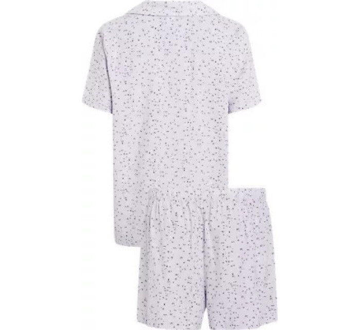 Dámske pyžamo WOVEN SHORT SET 000QS6967E LNU sv. fialová - Calvin Klein