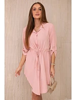 Dámské šaty model 22552524 tmavě pudrově růžová - Kesi