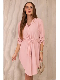 Dámské šaty model 22552524 tmavě pudrově růžová - Kesi