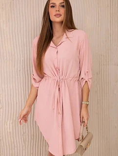 Dámské šaty model 22552524 tmavě pudrově růžová - Kesi