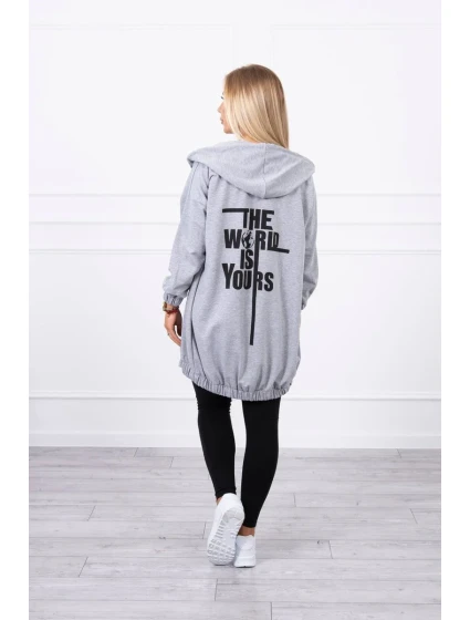 Mikina s potkem   šedá model 18745141 - K-Fashion