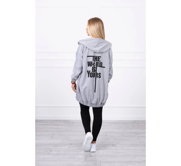 Mikina s potkem   šedá model 18745141 - K-Fashion