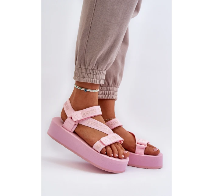 Dámské sandály na platformě Big Star model 21652637 růžové - Big Star Shoes Dámské sandály na platformě Big Star model 21652637 růžové - Big Star Shoes