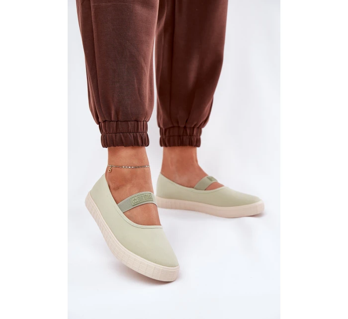 Damskie Trampki Big Star NN274604 Jasnozielone