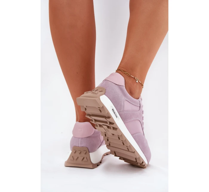 Semišové Sneakersy Na Platformě Dámské Big Star model 21694489 HIPOLY SYSTEM Fialové - Big Star Shoes Semišové Sneakersy Na Platformě Dámské Big Star model 21694489 HIPOLY SYSTEM Fialové - Big Star Shoes