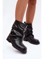 Zateplené dámské kotníkové boty s lemem černé model 21788111 - Boto Zateplené dámské kotníkové boty s lemem černé model 21788111 - Boto