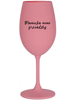 MOMMY OUTSIDE - ružový pohár na víno 350 ml