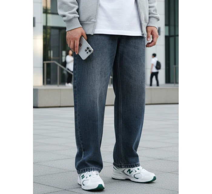 Pánske baggy džínsy navy blue FashionStreet UX4480